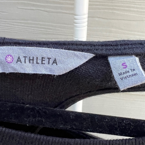 Athleta Black Long Sleeve Open-Back Active Top | Size S - Picture 4 of 5